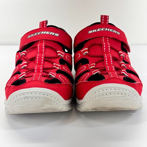 Skechers Kids Size 4 Relix Valdez Red Sandals Closed Toe Summer Comfort Travel - Picture 2 of 11